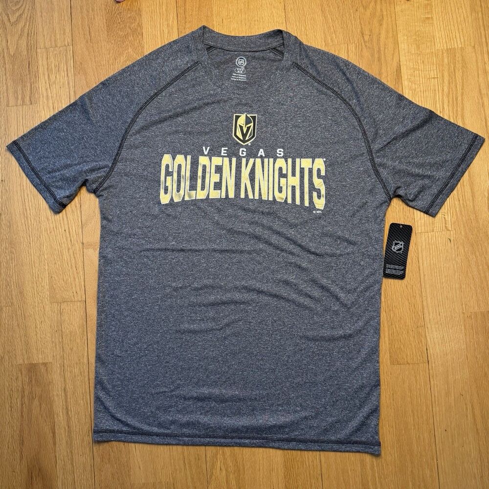 NHL Vegas Golden Knights NWT Men's T-shirt Gray M Sports Hockey Fan Gear Gift
